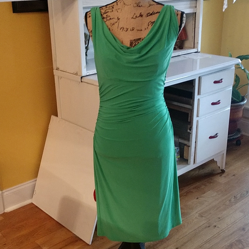 Kelly Green Ralph Lauren fitted dress. Classic